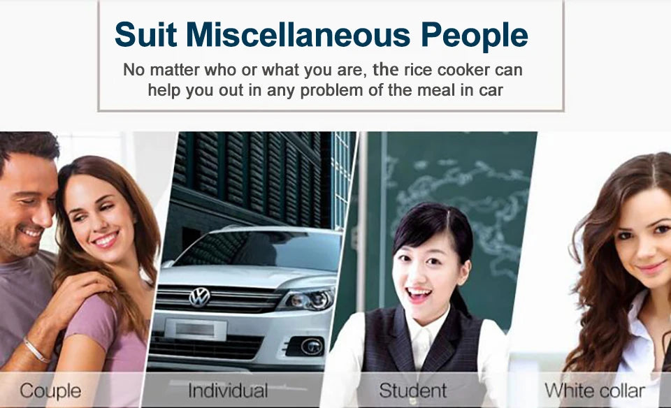 Rice Cooker Used in 12v 24v Car Multicooker Enough For Two to Three Persons