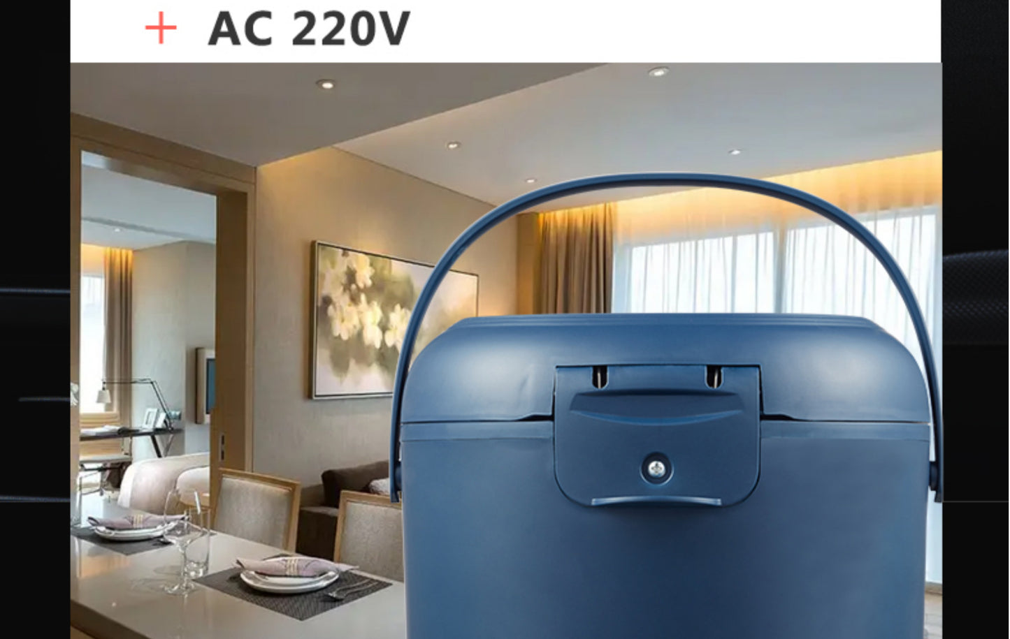 12V 24V 110V 220V 2L four voltage car home rice cooker van car rice cooker for travel global voltage use