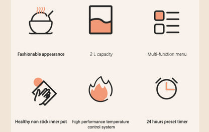 12V 24V 110V 220V 2L four voltage car home rice cooker van car rice cooker for travel global voltage use