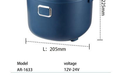 12V 24V 110V 220V 2L four voltage car home rice cooker van car rice cooker for travel global voltage use