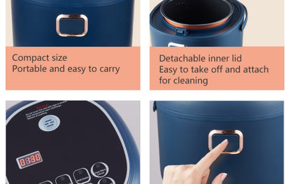 12V 24V 110V 220V 2L four voltage car home rice cooker van car rice cooker for travel global voltage use