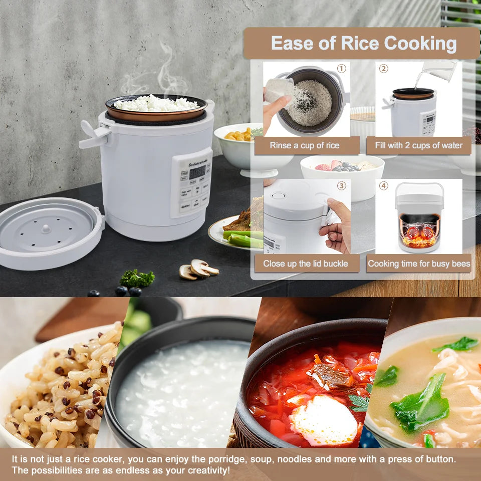 Rice Cooker Used in 12v 24v Car Multicooker Enough For Two to Three Persons