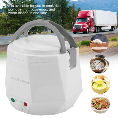 24V Electric Rice Cooker 1.6 L Portable Multifunctional Cookint Pot  Food Steamer for Truck Electric Rice Cooker 140W