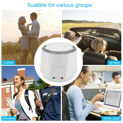 24V Electric Rice Cooker 1.6 L Portable Multifunctional Cookint Pot  Food Steamer for Truck Electric Rice Cooker 140W