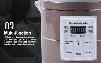Rice Cooker Used in 12v 24v Car Multicooker Enough For Two to Three Persons